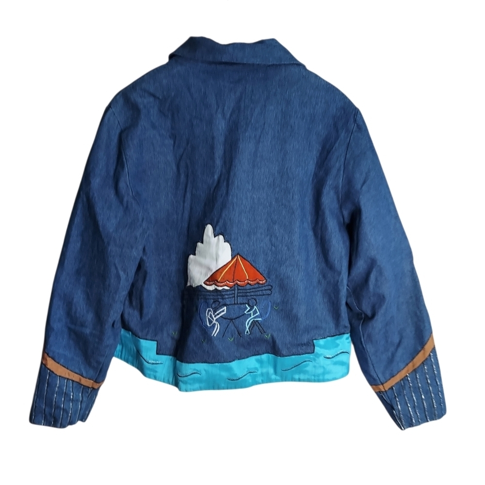 Vintage 80's 90's Ultimate Art To Wear  Denim Jacket - Picture 3 of 12